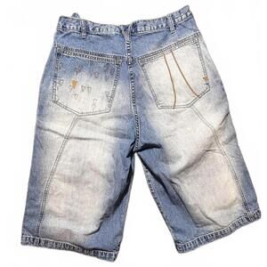 Vintage VOKAL by Nelly Men’s Baggy Denim Shorts Size 30 Light Wash Y2K Hip Hop